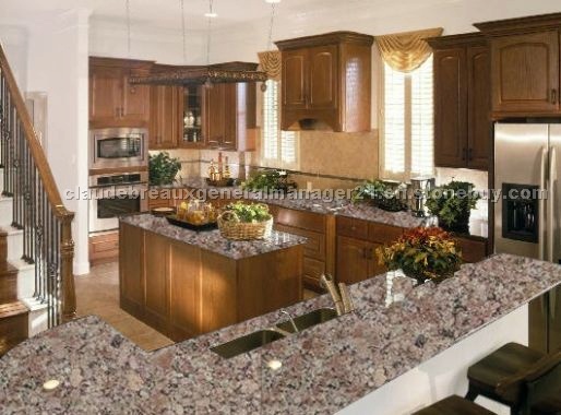 Almond Mauve Granite Countertop Design