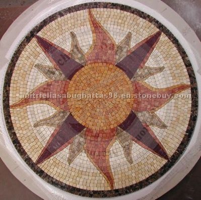 Jerusalem Stone Mosaic Medallion