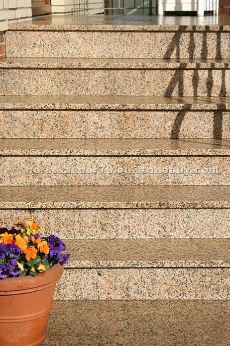 Rosa Porrino Granite Stairs