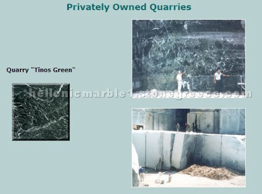 Tinos Green Quarry, Blocks