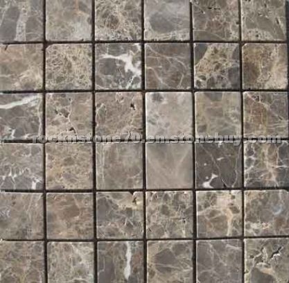 Dark Emprador Tumbled- Mesh tiles