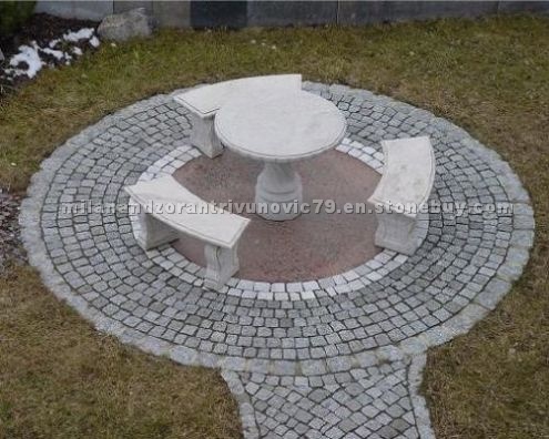 Grey Chinese Granite Bench, Table