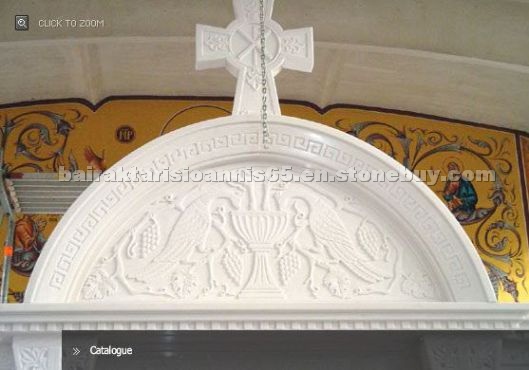 Thassos White Marble Artwork, Embossment