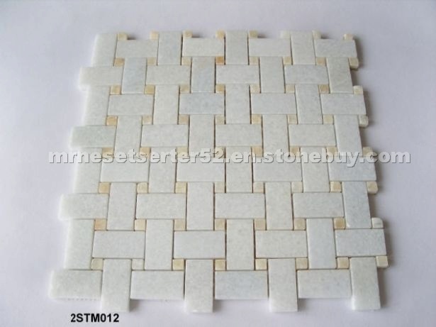 Crystal White with Matte Honey Onyx Mosaic