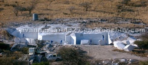 Bianco Savana Quarry, Marble Blocks