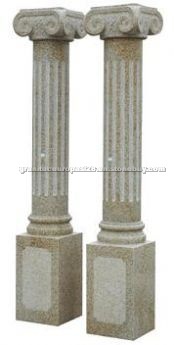 Ionic columns, angled shaft