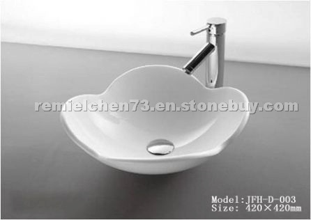 crystallized stone basin