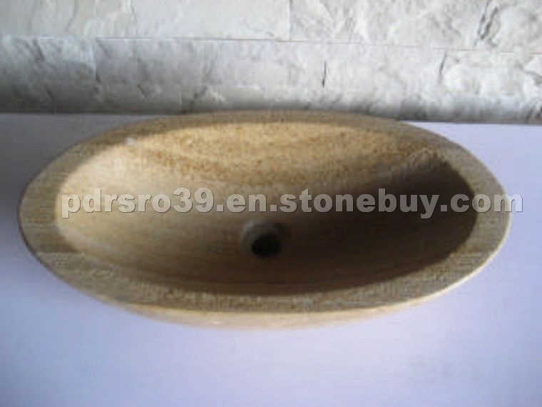Oval Travertine Sink
