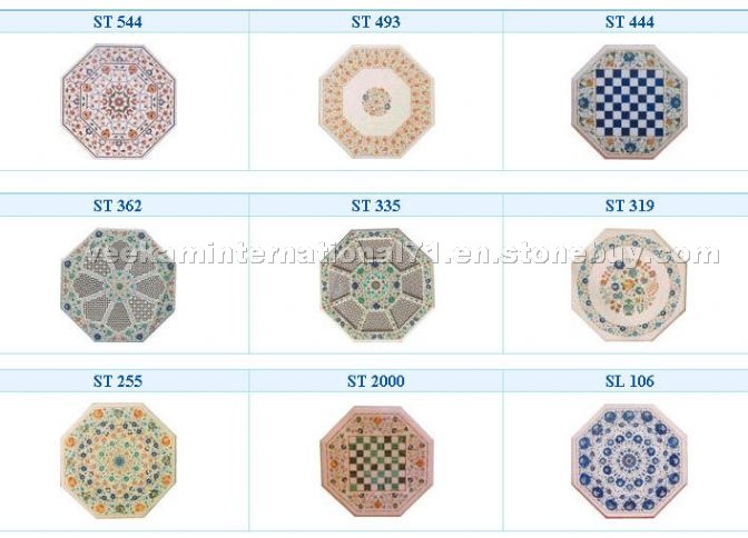 Marble Inlay Table Tops