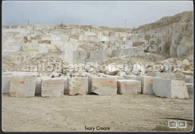 Ivory Cream Travertine blocks