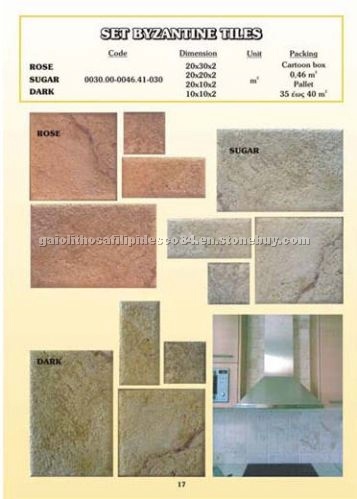 Set Byzantine Travertine Tiles