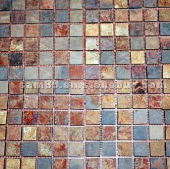 Rich African Autum Slate Mosaic Rich African Autum Slate Mosaic