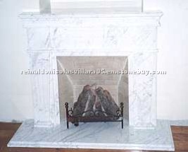 Fireplace - Carrara White marble