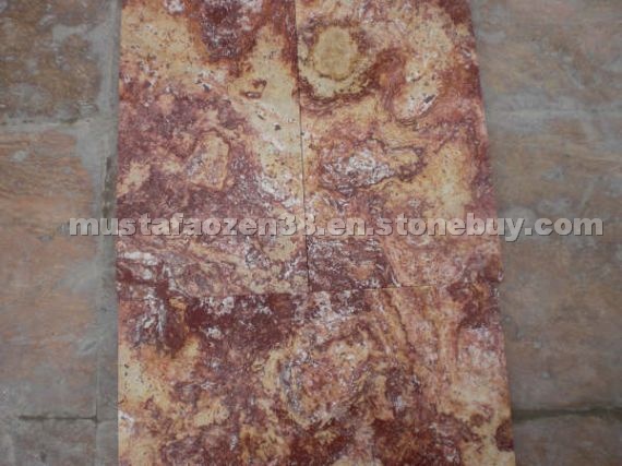 Red Travertine Polished