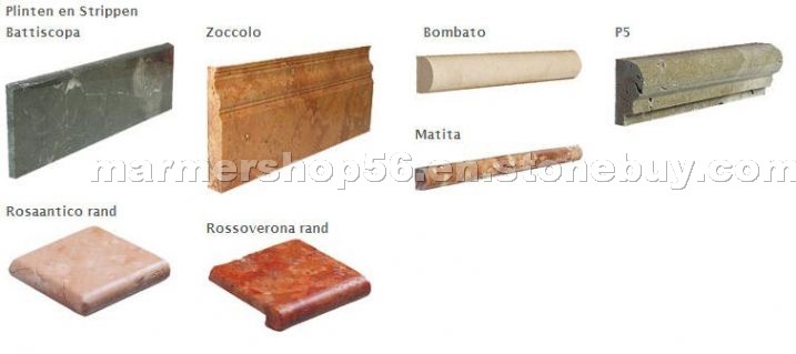 Marble and travertine Skirtings