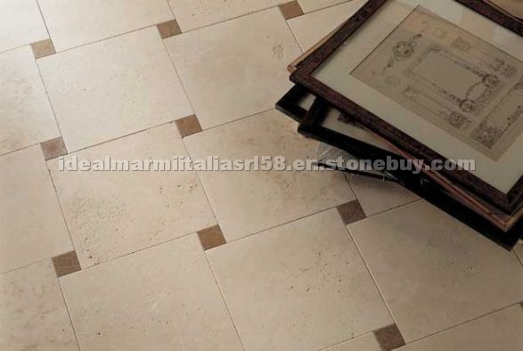 Travertine navona and travertine noce flooring