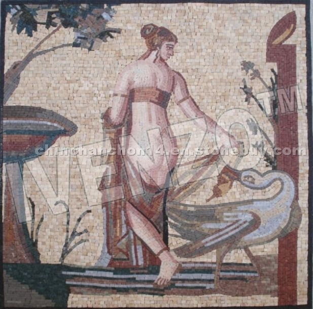 FK005-Mosaic Leda and the swan