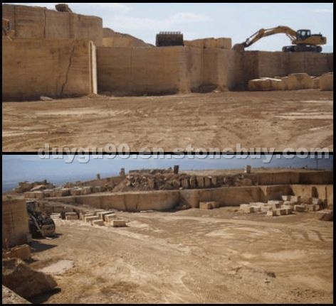 Denizli Gold Travertine Blocks