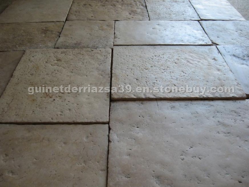 Antique Bourgogne Grey Limestone Floor