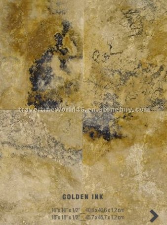 Golden Ink Travertine