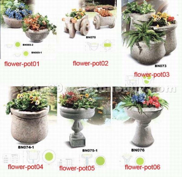 Marble, Granite, Limestone Flowerpots