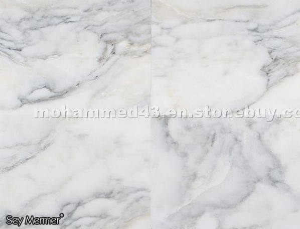White Turkish Marble Tiles, Slabs
