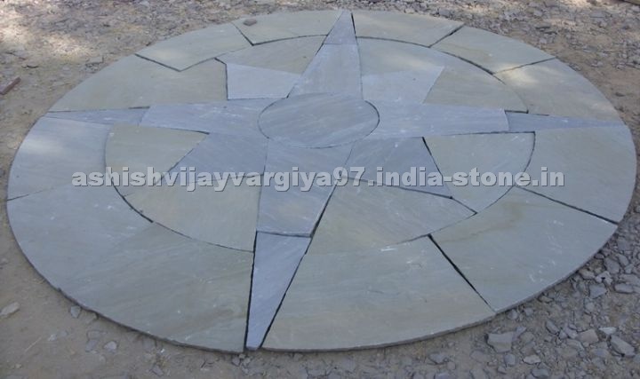 Kandla Grey Sandstone Pavings, Circles