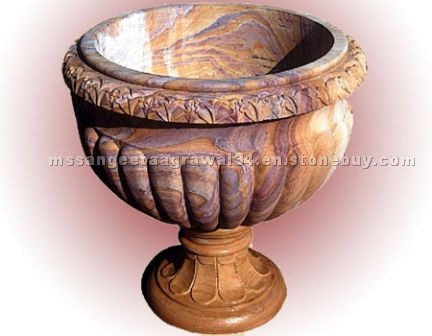 Rainbow Sandstone Flower Vase