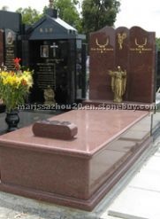 Red Granite Headstone