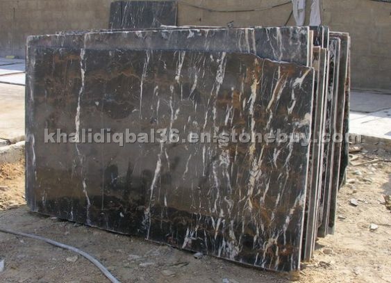 Black and Gold Marble Slabs