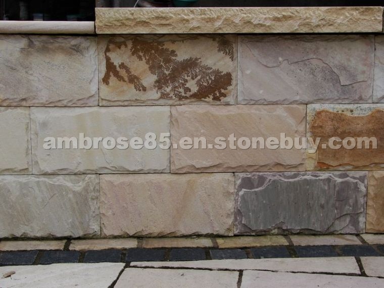 Tint Mint Sandstone mushroom finish cladding
