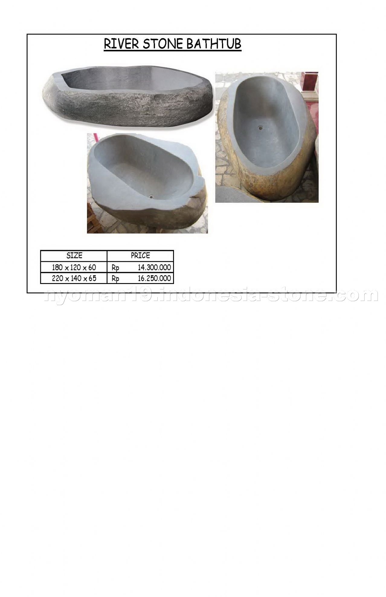 River Stone Bathub