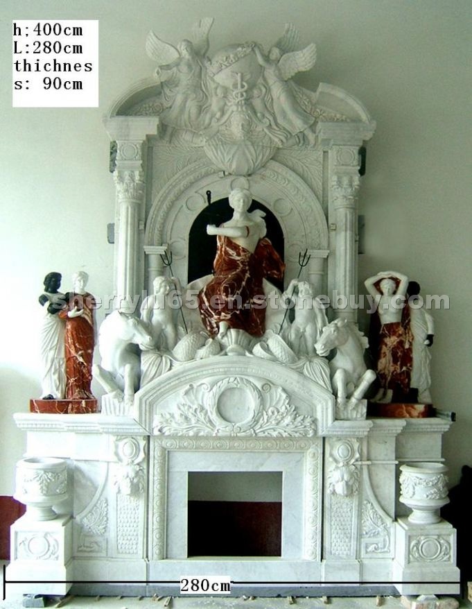 White Marble Fireplace