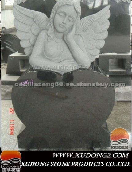 Headstone with angel
