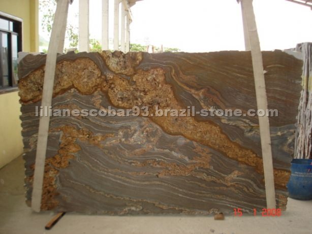 Snake Brown Granite Slab