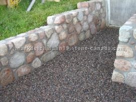 whole and split granite wallstone
