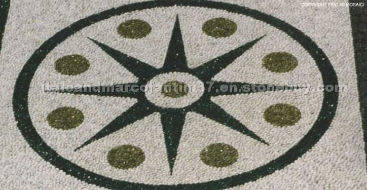Pebble Stone Mosaic Medallion