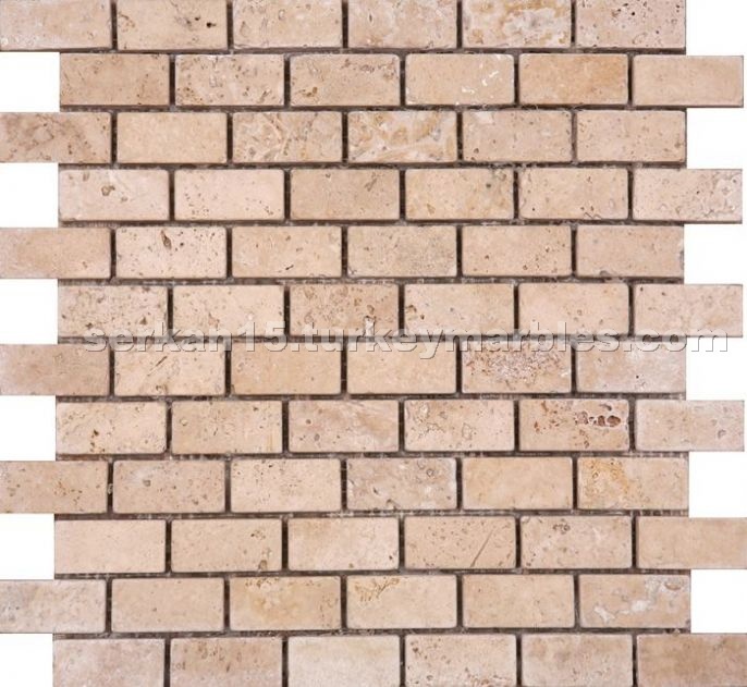 Tumbled Light Travertine Mosaics