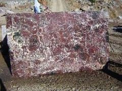Rosso Lepanto marble block