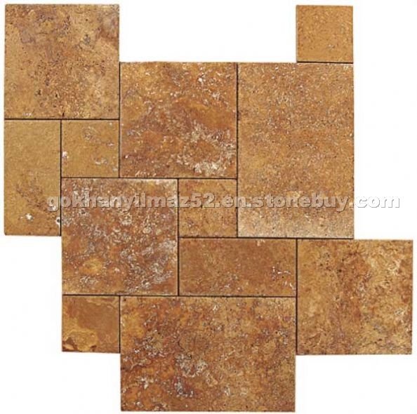 Yellow Travertine French Pattern