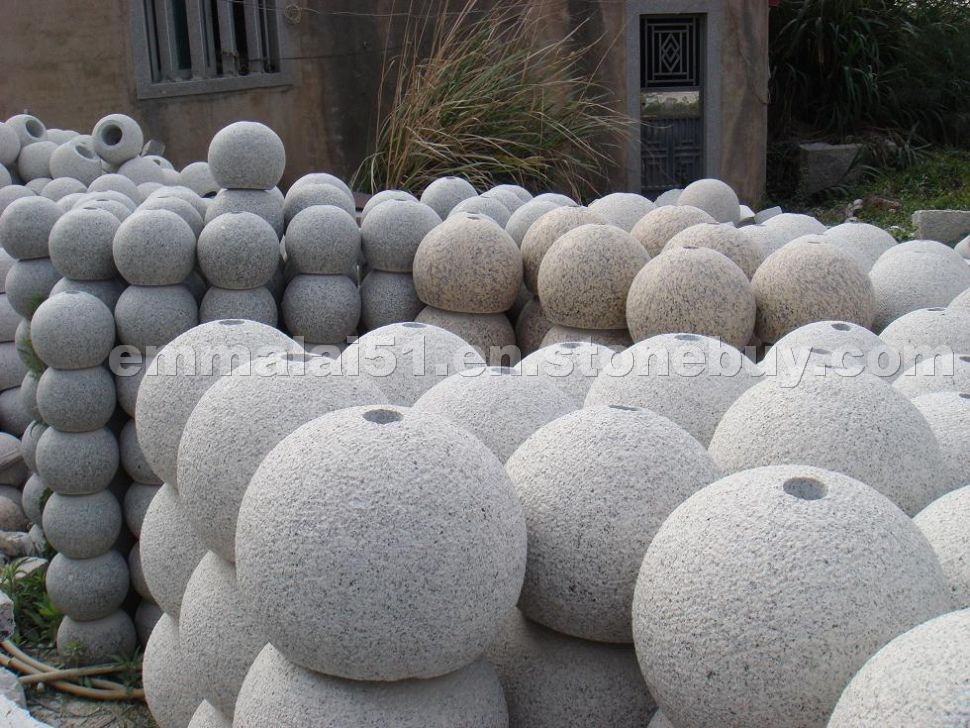 Grey Granite Stone Ball