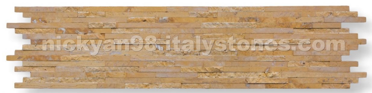 Travertino Giallo Mosaic Split plus