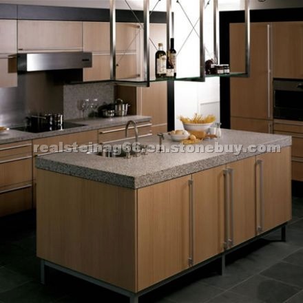 Bianco Cristal granite island 8cm thick