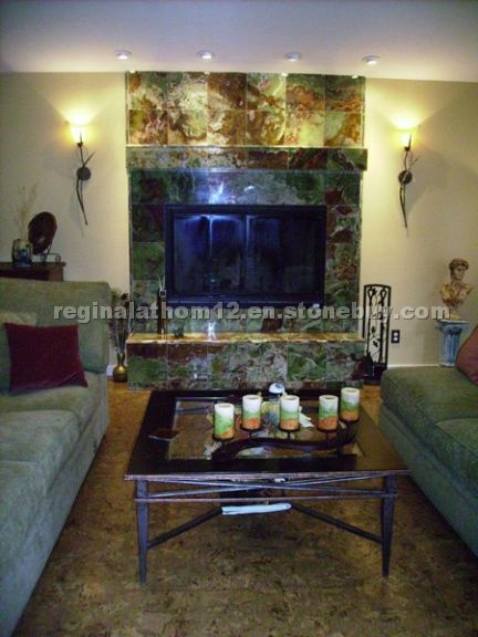Green Onyx Fireplace