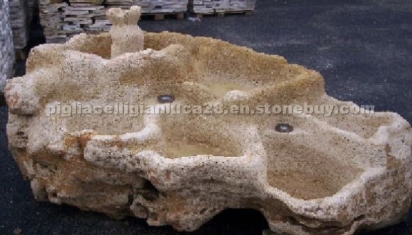STONE FOUNTAIN - STONE WATERFALL CIRCULAR GARDEN F