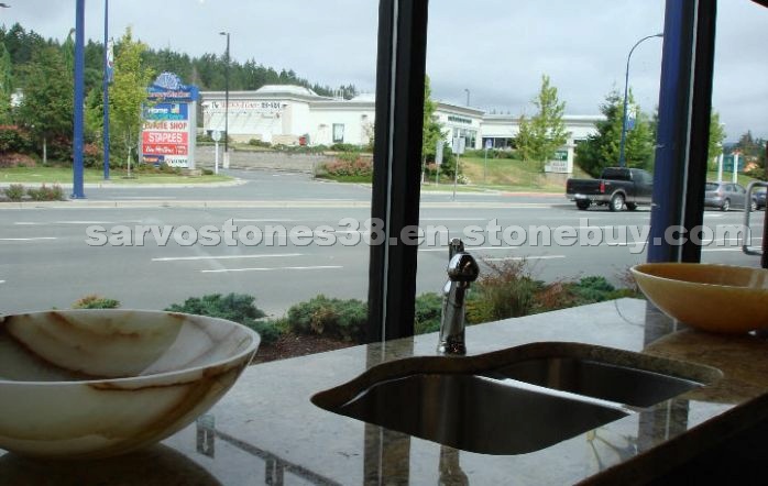 Onyx Sink - Honey Onyx Vessel Sinks