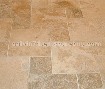 Rustic Travertine- Brushed, Chipped edge