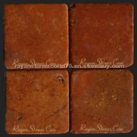 Red Travertine Tumbled Antique