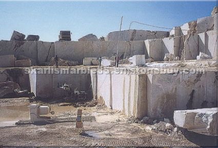 Skyros marble blocks