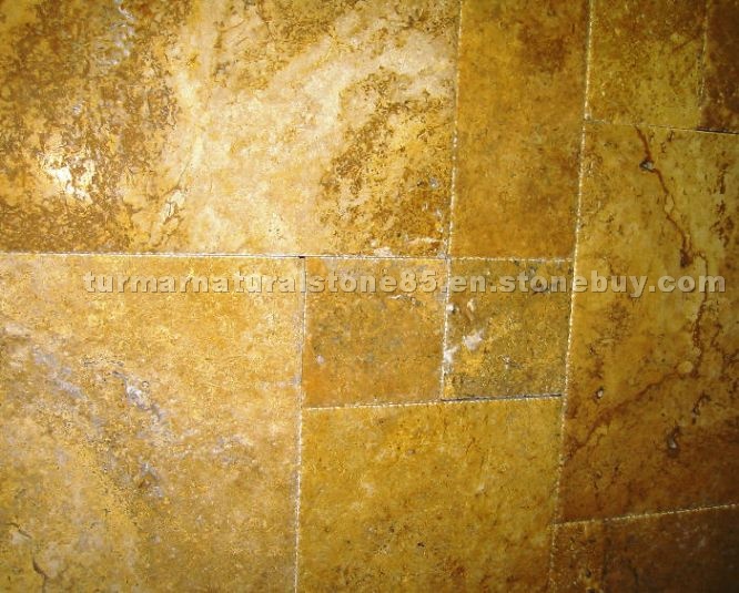 Gold Travertine French Pattern